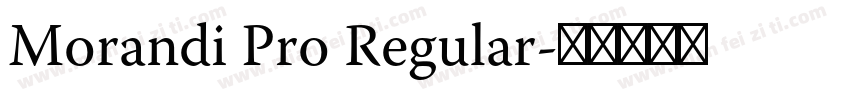 Morandi Pro Regular字体转换